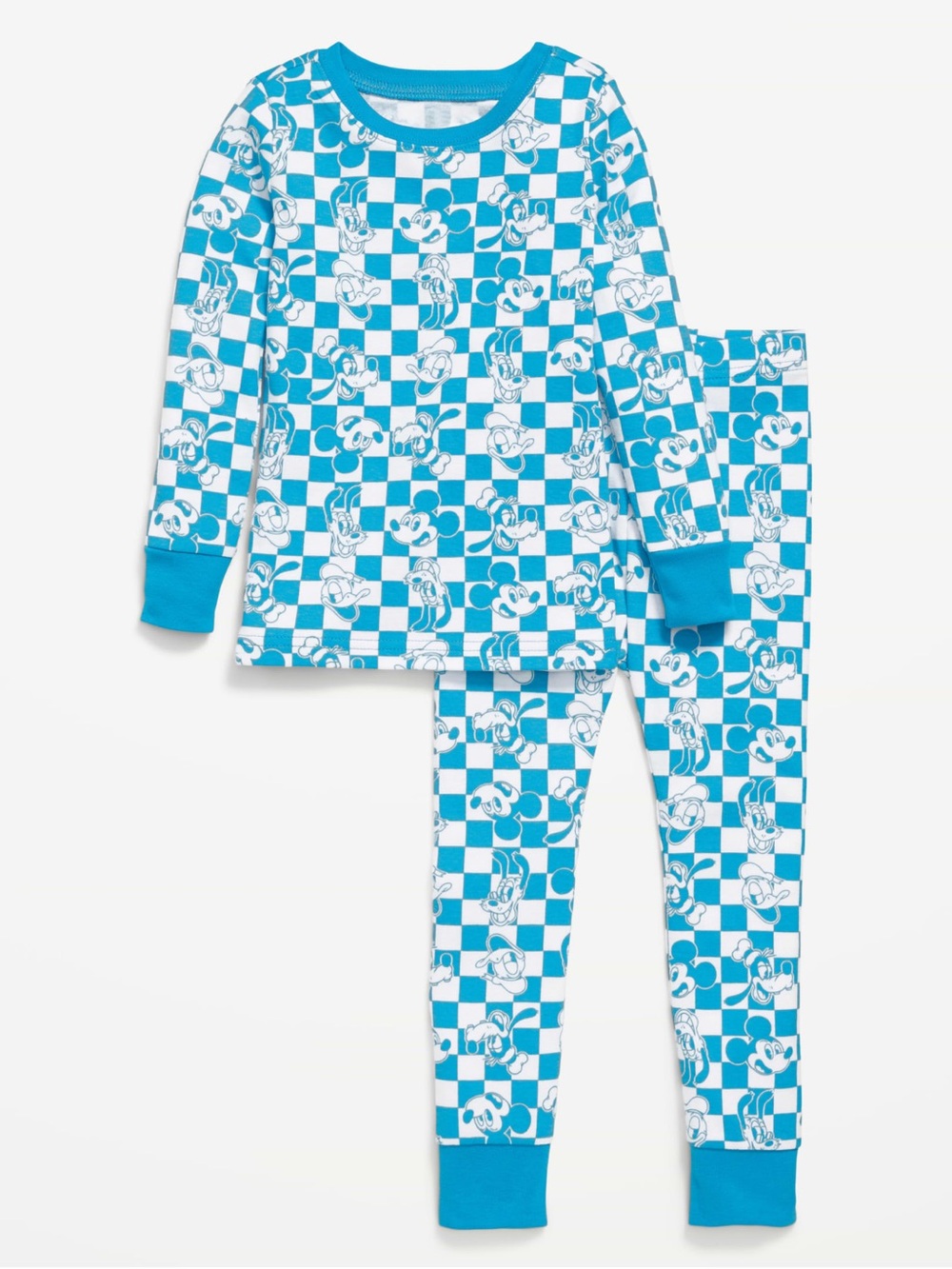 Disney Blue Check Mickey Mouse Kids Pajama Set